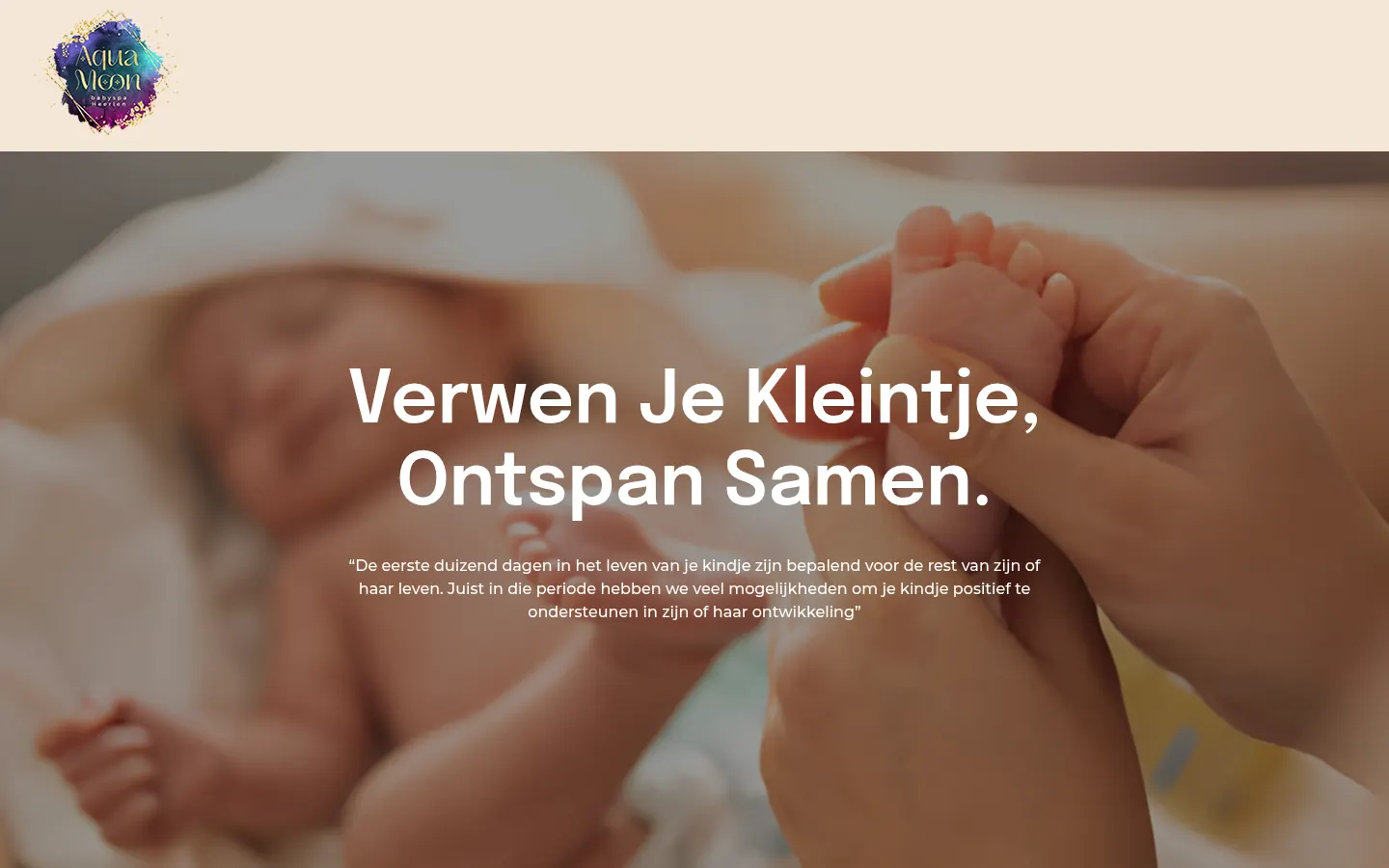 Website van Babyspa Heerlen, gemaakt door Triggerz Design Studio