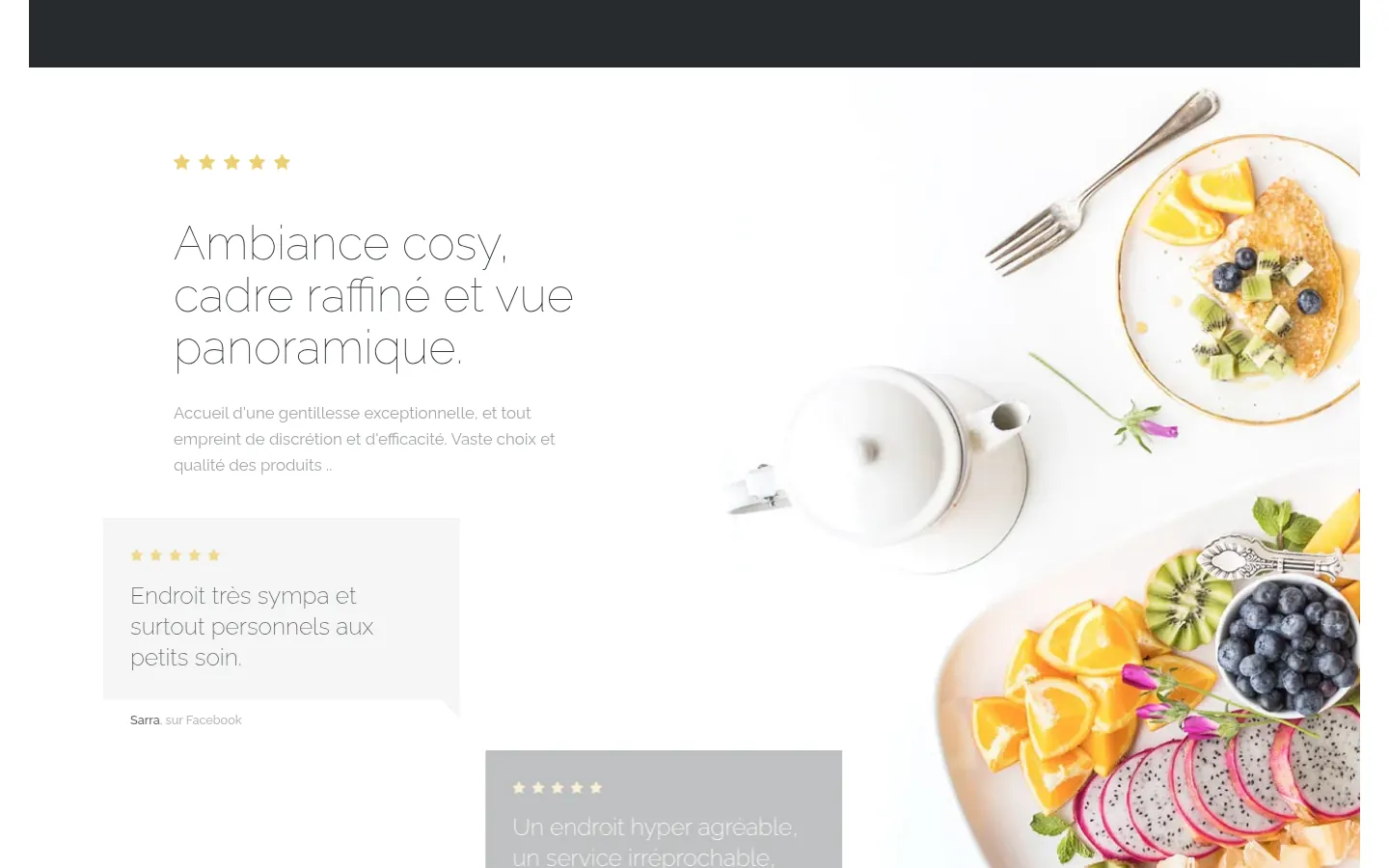 Website van Green & Black, cafe en restaurant, Casablanca, Marokko, gemaakt door Triggerz