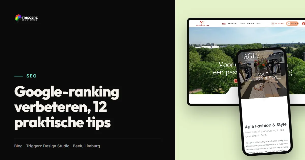 Google-ranking verbeteren, 12 praktische tips, artikel van Triggerz Design Studio