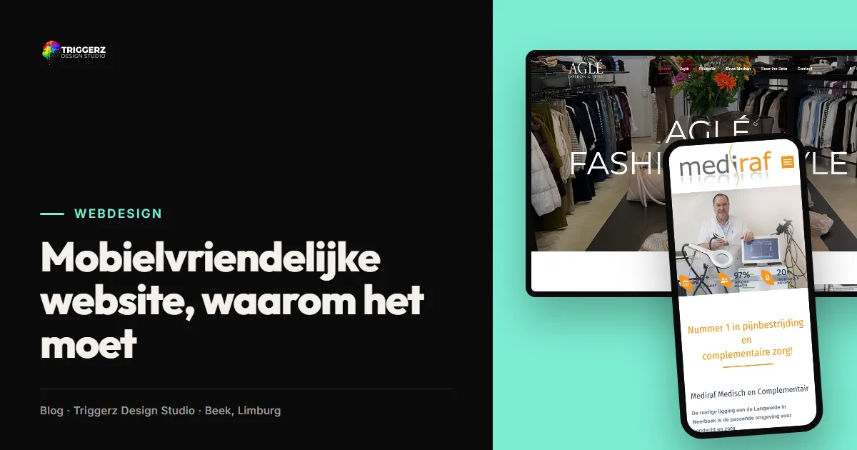 Mobielvriendelijke website, waarom het moet, artikel van Triggerz Design Studio