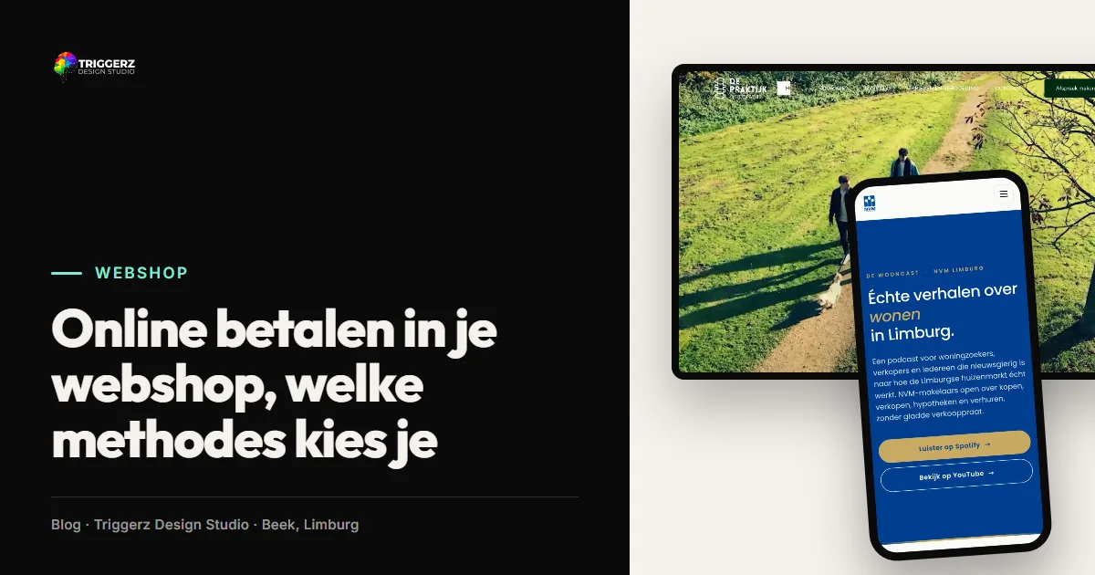 Online betalen in je webshop, welke methodes kies je, artikel van Triggerz Design Studio
