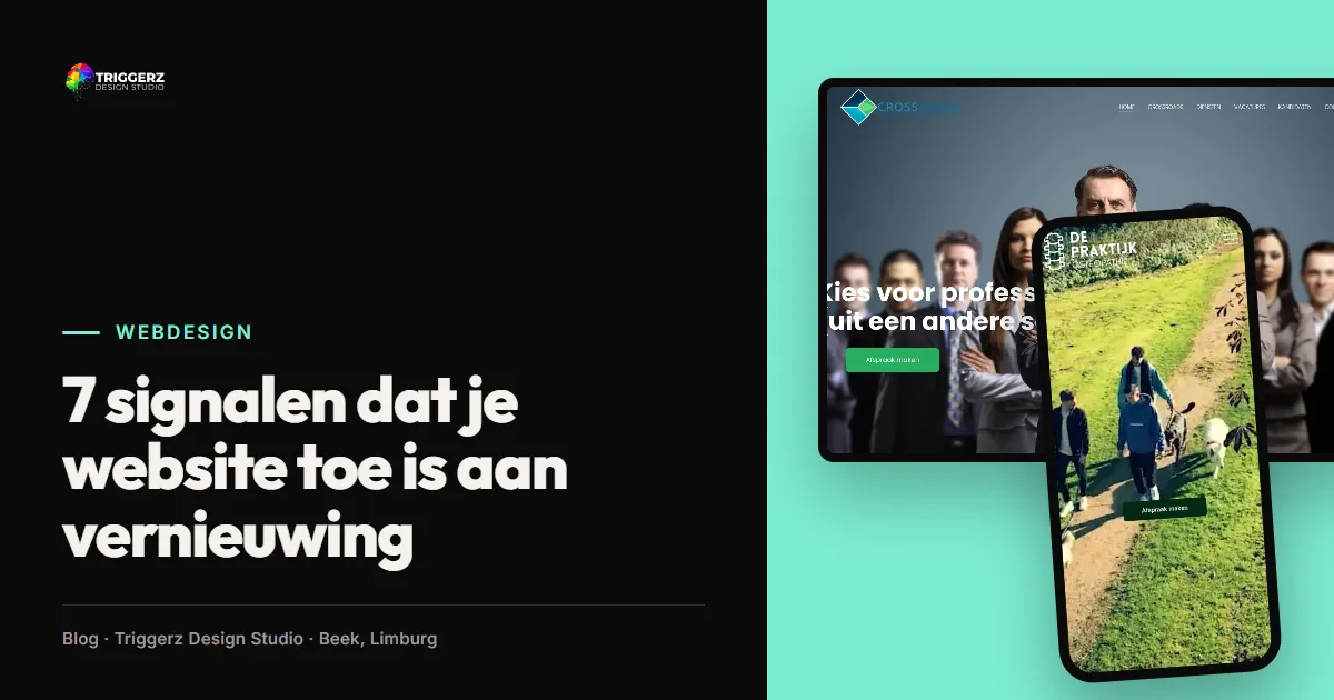 7 signalen dat je website toe is aan vernieuwing, artikel van Triggerz Design Studio