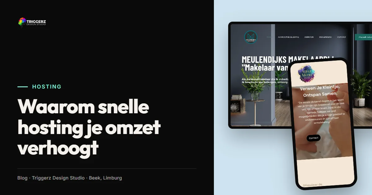 Waarom snelle hosting je omzet verhoogt, artikel van Triggerz Design Studio