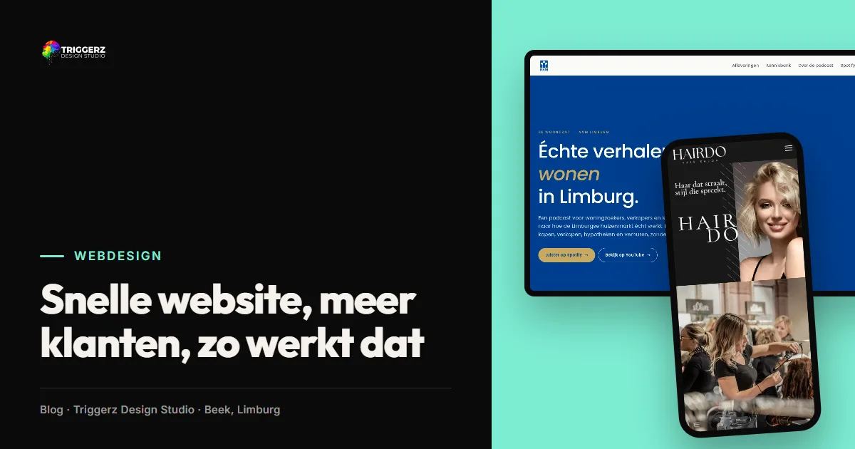 Snelle website, meer klanten, zo werkt dat, artikel van Triggerz Design Studio