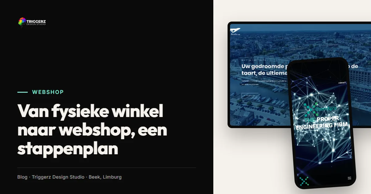 Van fysieke winkel naar webshop, een stappenplan, artikel van Triggerz Design Studio