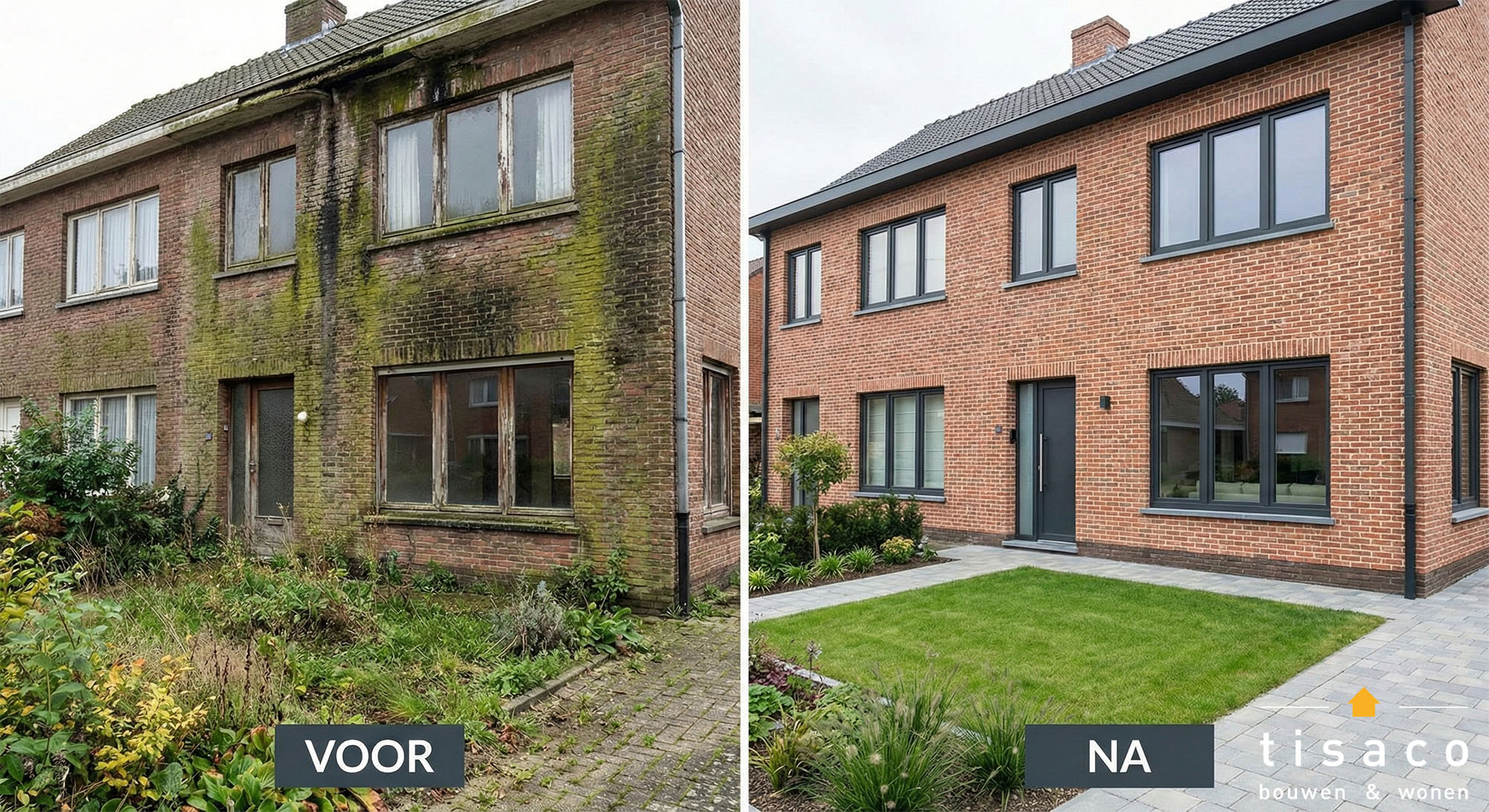 Resultaat van professionele gevelreiniging