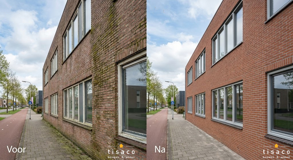 Uithakken van oude voegen en renovatie